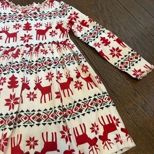 Hanna Andersson Red and White Reindeer Dress